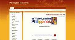 Desktop Screenshot of philippine-evolution.com